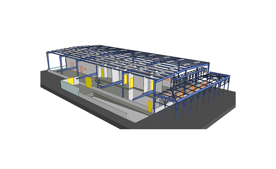 Projets de modélisation BiM - Charpente métallique.