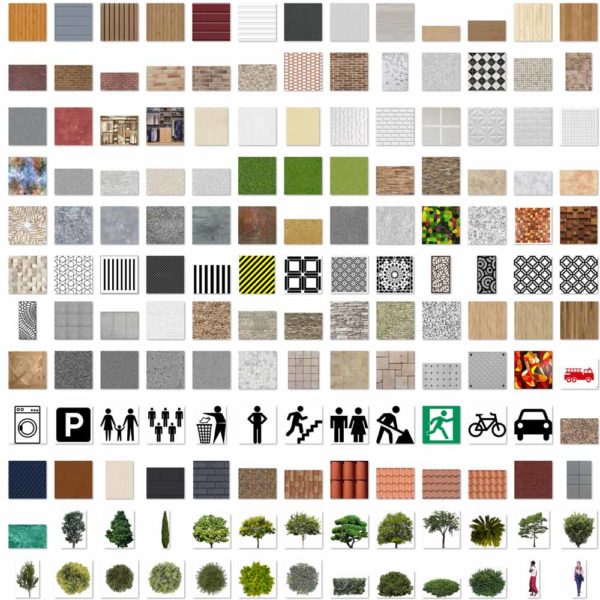Une bibliothèque de textures pour votre modele archicad.