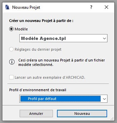 Fichier modèle archicad pour les Architectes, Maîtres d'Ouvrages, Exploitants.