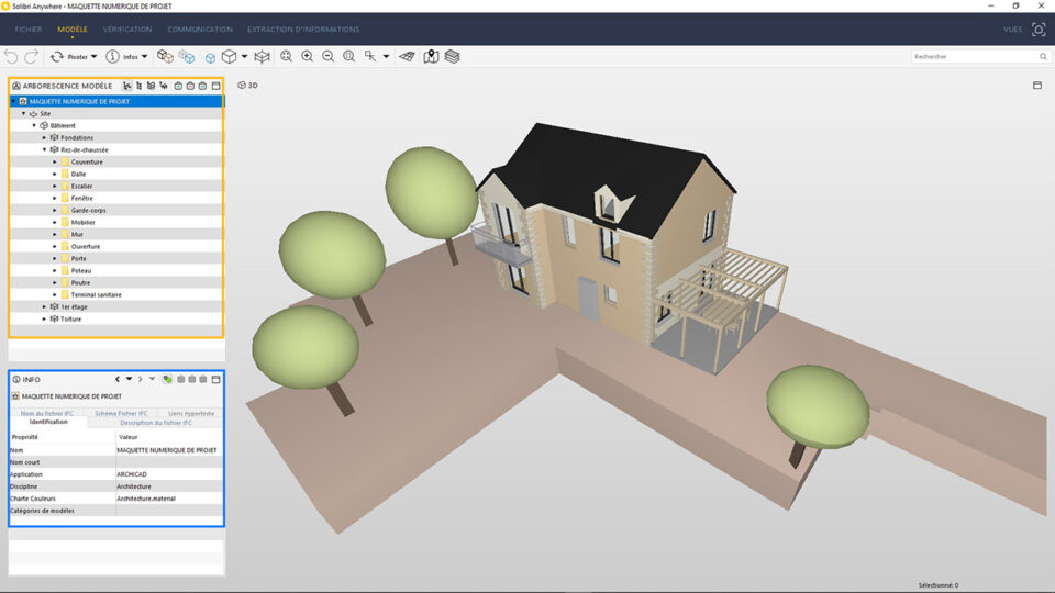 Visualisation d'une maquette numérique BiM au format IFC