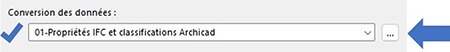Conversion des données des propriétés IFC