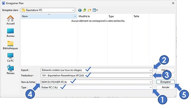 Exportation d’un fichier au format IFC depuis Archicad