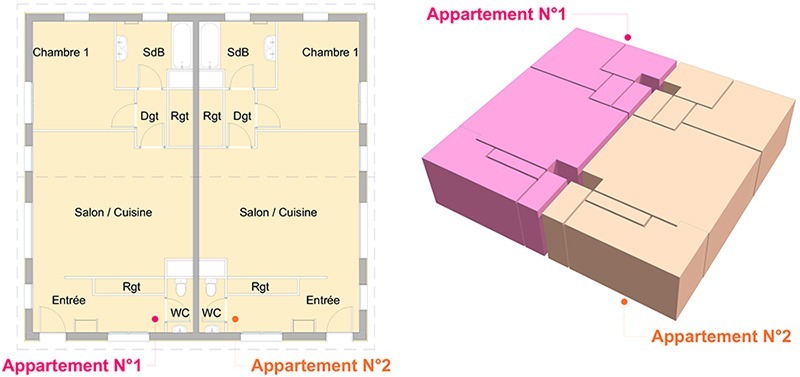 Zones de logements - ifcSpace