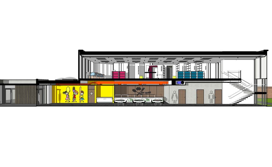 SketchUp - Architecture coupe longitudinale