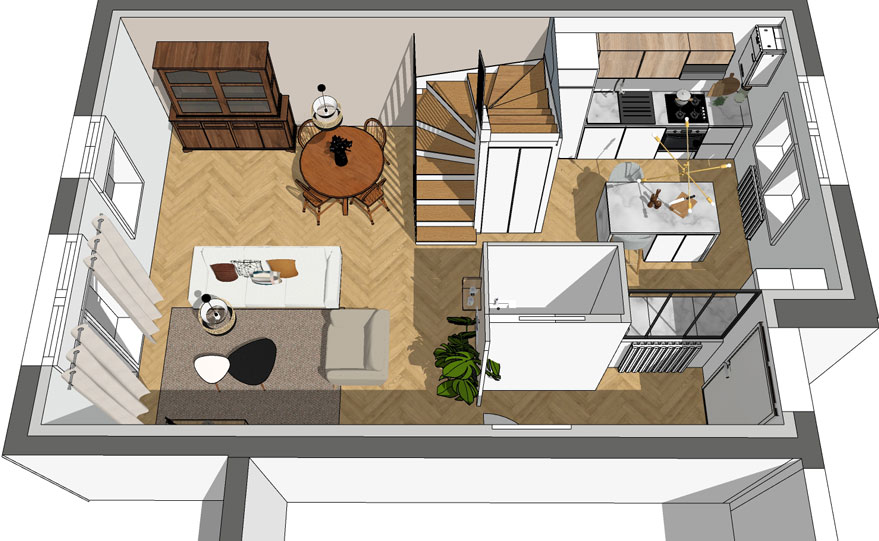 SketchUp - Architecture appartement