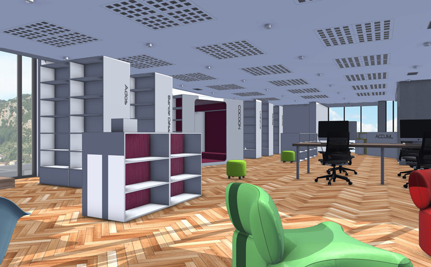 Aménagement d'espace bureaux et accueil