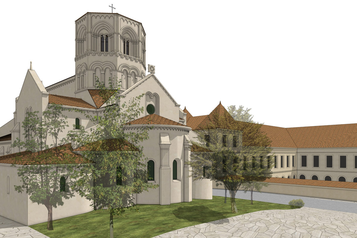 Un monument historique et sa place du marché.